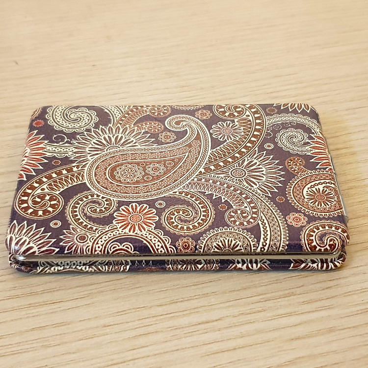 Gương Trang Điểm Họa Tiết Phong Cách Retro Sang Trọng Hai măt Hình Vuông Mini - G0011