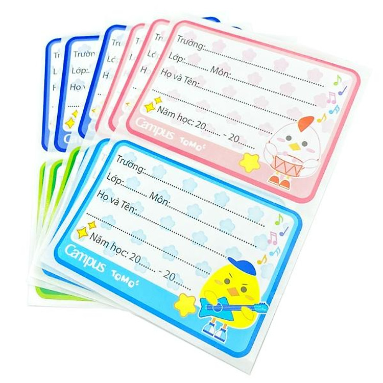 Nhãn Vở Tomo NT-TOM12 (12 nhãn)