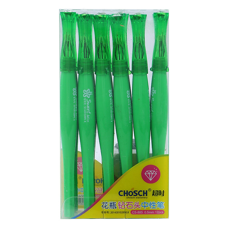 Hộp Viết Kim Cương 885 (12 cây) – Xanh Lá