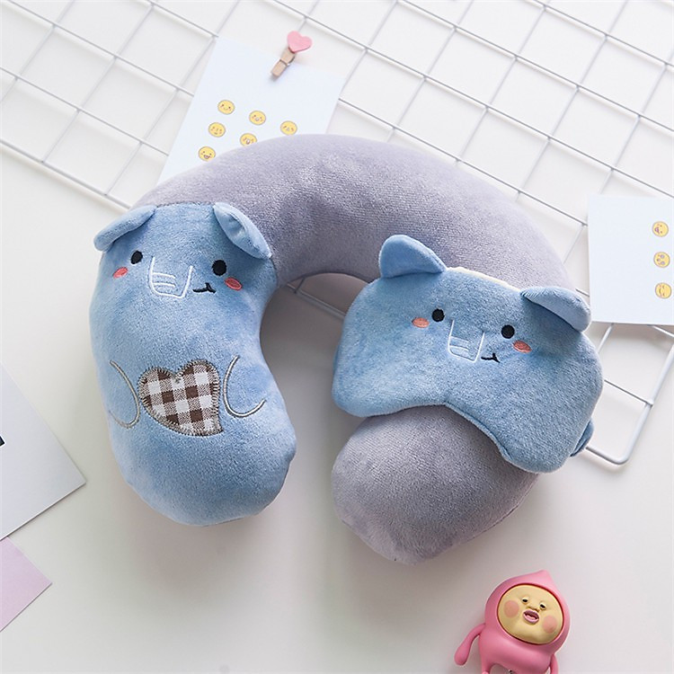 Gối cổ kèm bịt mắt 2in1