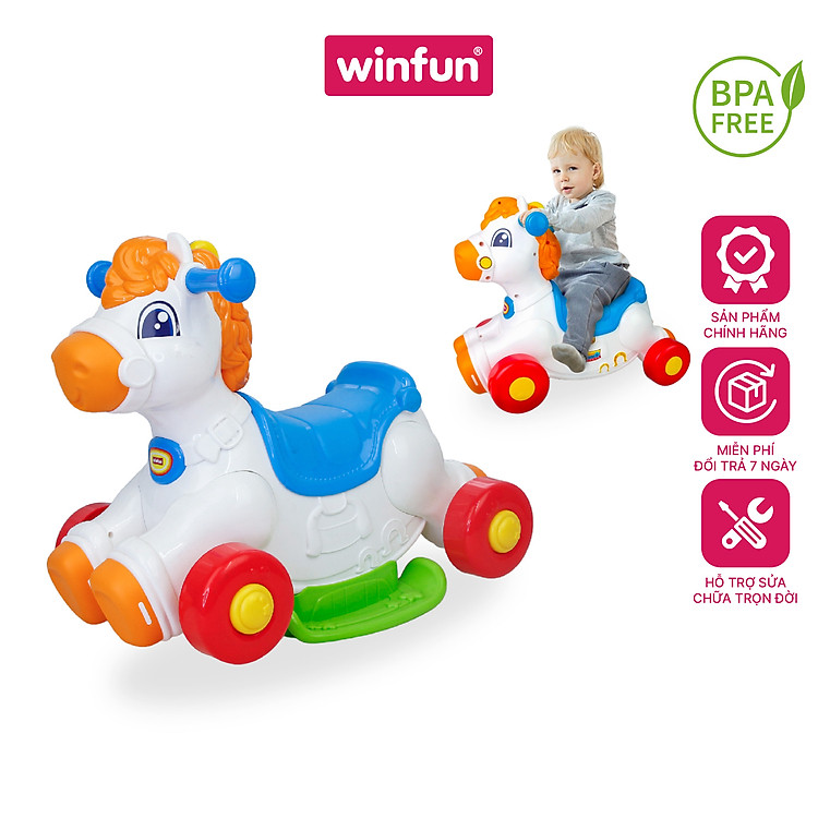 Mua tại Lazada: Ngựa bập bênh xe chòi chân Winfun Chính hãng Ưu đãi