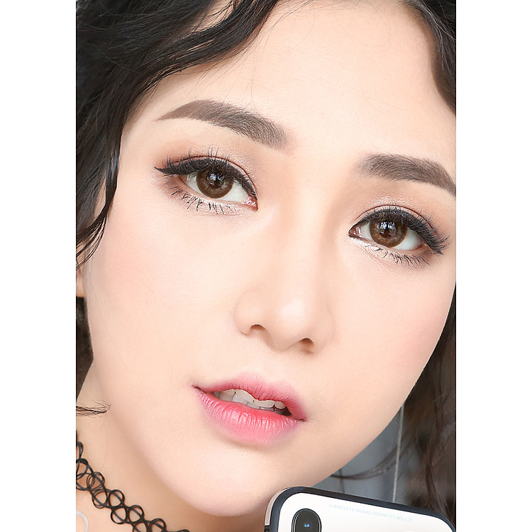 Kính Áp Tròng Angel Eyes Russian Brown Dia 14