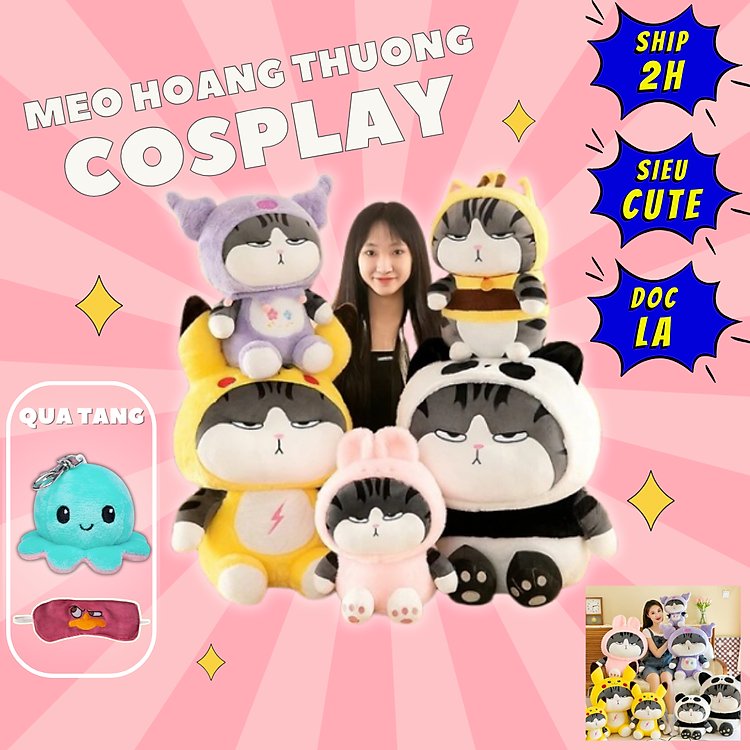 Mua Gấu bông mèo hoàng thượng dễ thương Chính hãng Giá rẻ - Hình ảnh 3