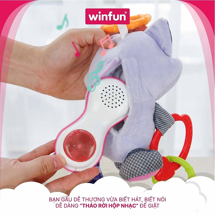 Mua Đồ chơi treo nôi gấu mèo Winfun Chính hãng Tiết kiệm - Hình ảnh 5