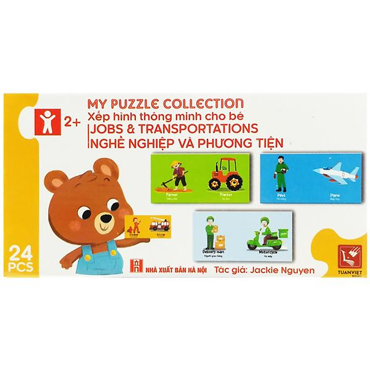 Đồ Chơi Xếp Hình Thông Minh Cho Bé - My Puzzle Collection: Jobs & Transportations - Nghề Nghiệp Và Phương Tiện (24 Mảnh Ghép)