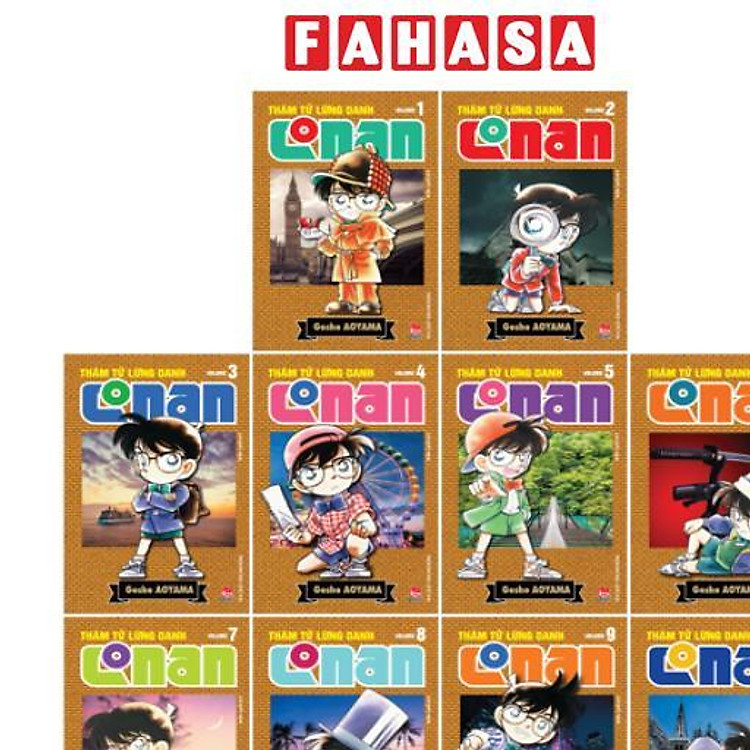 Sách - Combo Manga - Thám Tử Lừng Danh Conan : Tập 1 - 10 - Bản Nâng Cấp (Bộ 10 Tập)