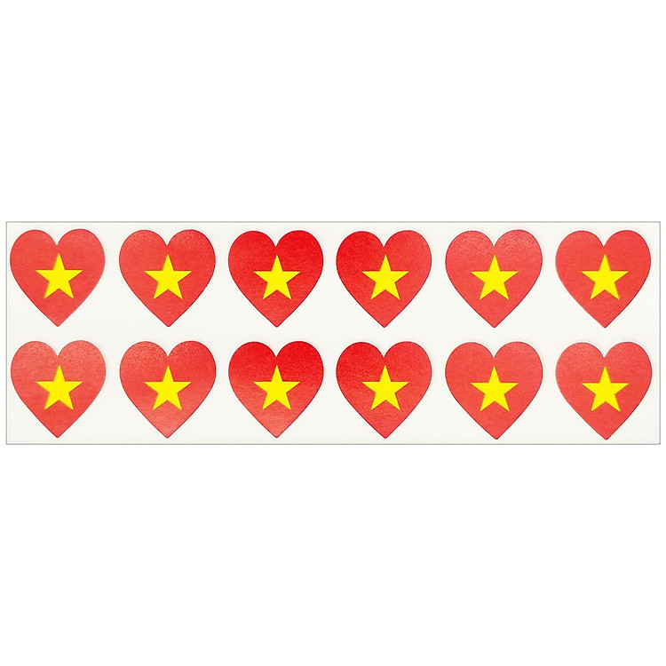 Bộ Sticker Hình Lá Cờ Việt Nam (5 chiếc) - Ảnh 3
