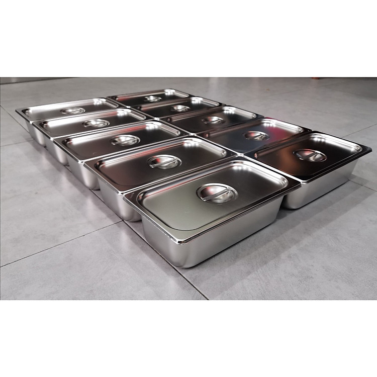 COMBO 10 BỘ KHAY INOX ĐỰNG KEM