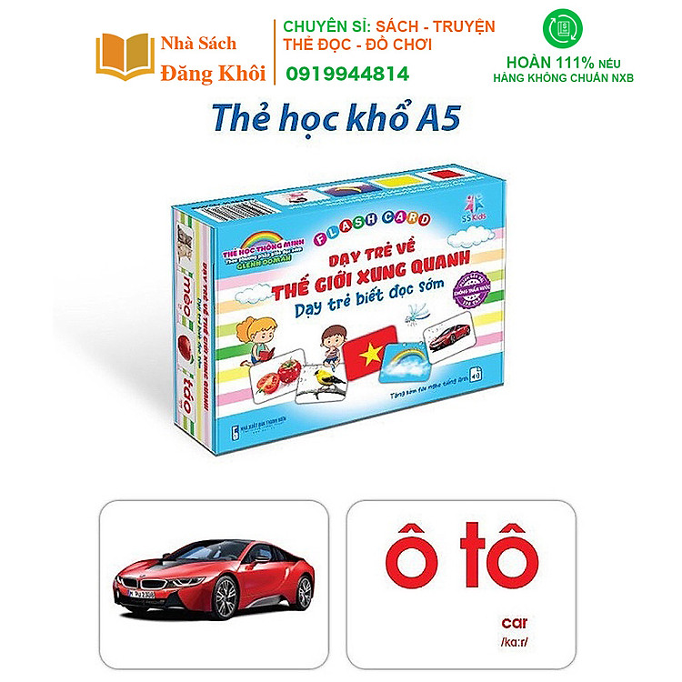 Thẻ Học Thông Minh 16 Chủ Đề A5 Chống Thấm Nước