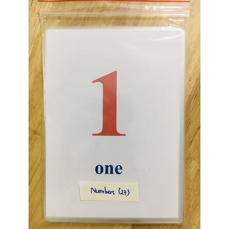 Thẻ học tiếng anh bộ số gồm 29 thẻ ép plastic
