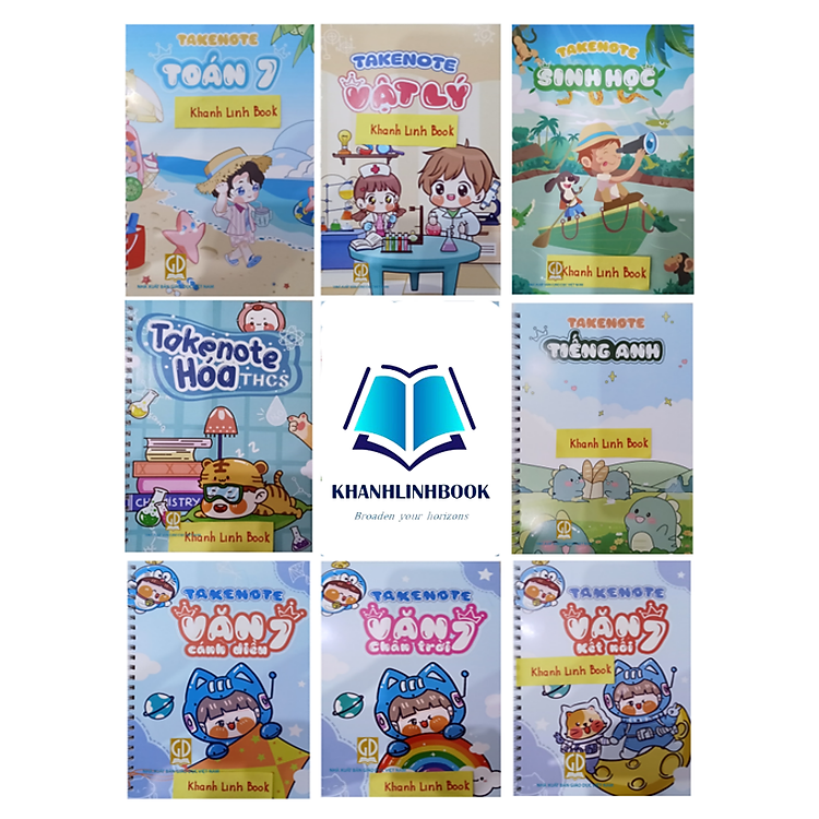takenote văn (kết nối + chân trời + cánh diều) + Toán + tiếng anh + sinh + vật lí + hóa lớp 7