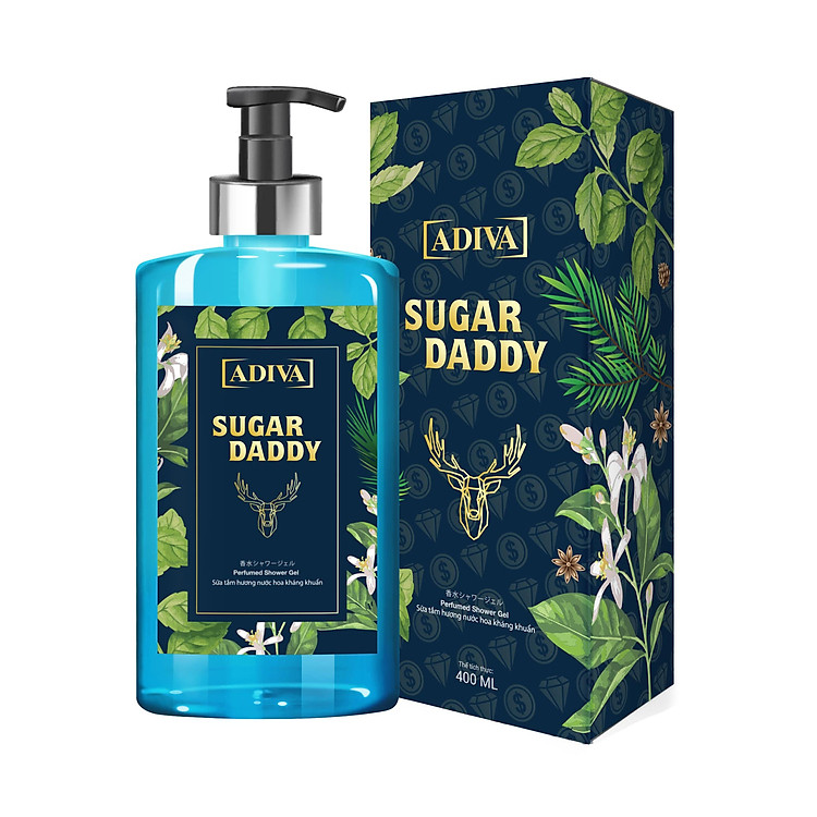 Sữa Tắm Dưỡng Ẩm Hương Nước Hoa Kháng Khuẩn Cho Nam ADIVA Sugar Daddy