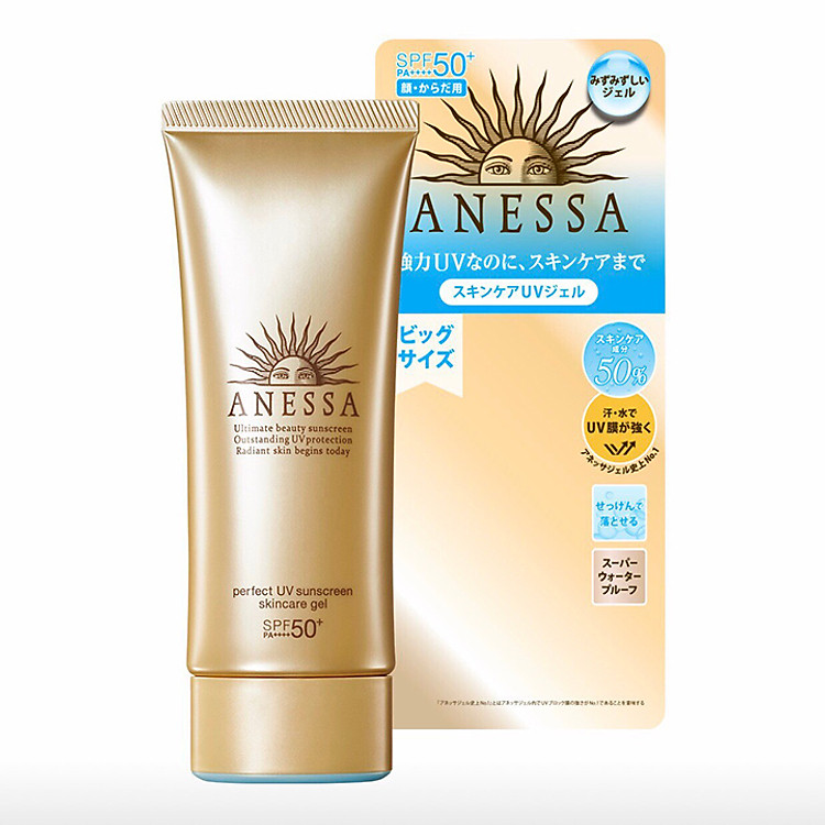 Gel Chống Nắng Dưỡng Ẩm Chuyên Sâu Bảo Vệ Hoàn Hảo Anessa Perfect UV Sunscreen Skincare Gel SPF50+ PA++++ 90g