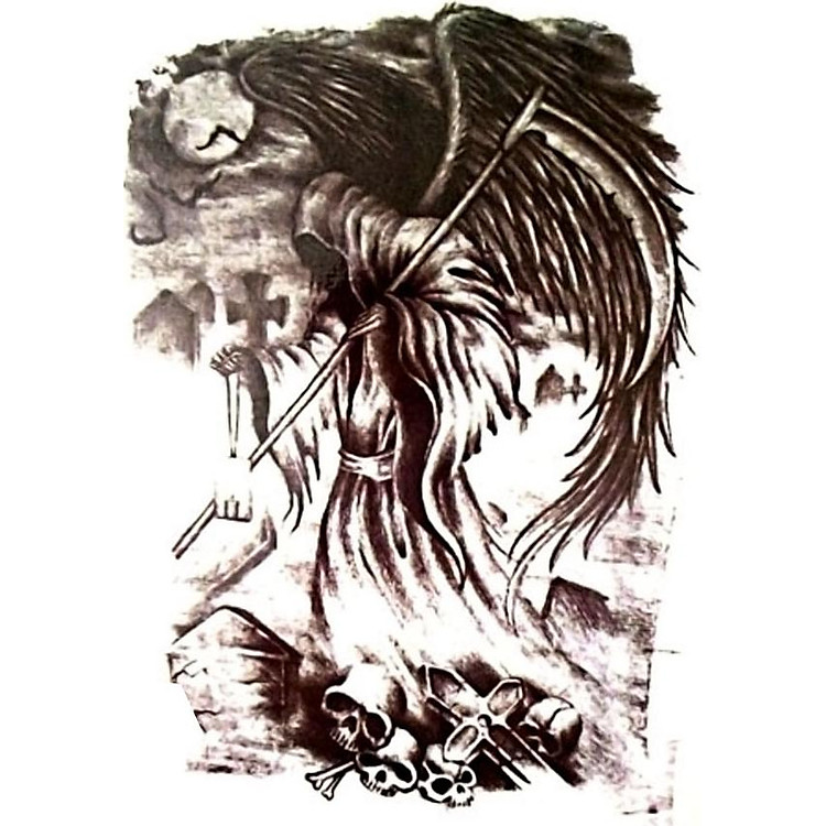 Hình Xăm Dán Thần Chết QSA036