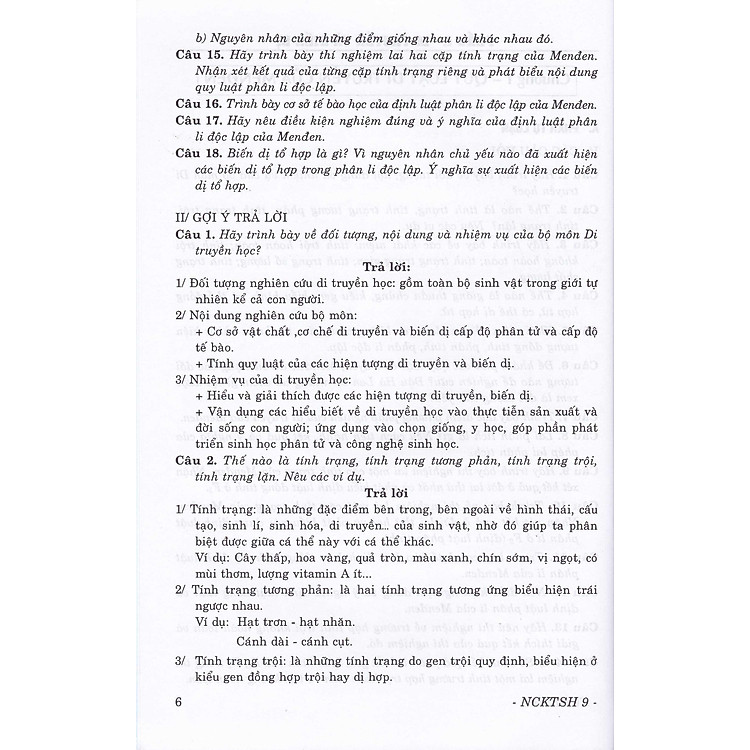 Nâng Cao Kiến Thức Sinh Học Lớp 9 (Tái Bản) - Ảnh 3