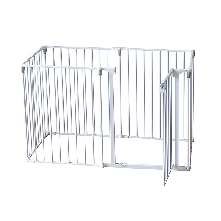 Bộ Cũi Quây 6 Tấm Babysafe (Kèm Cửa Đóng Tự Động & Bộ Kit Gắn Tường) - Có Thể Gấp Gọn Tiện Lợi - Hàng nhập khẩu
