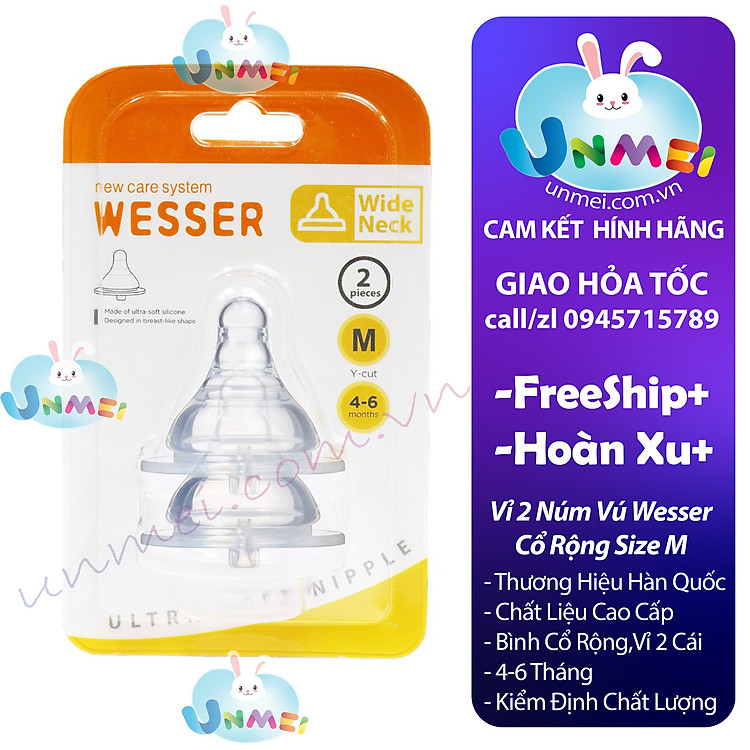 Núm vú thay thế Wesser size M Đảm bảo Tiết kiệm - Hình ảnh 2