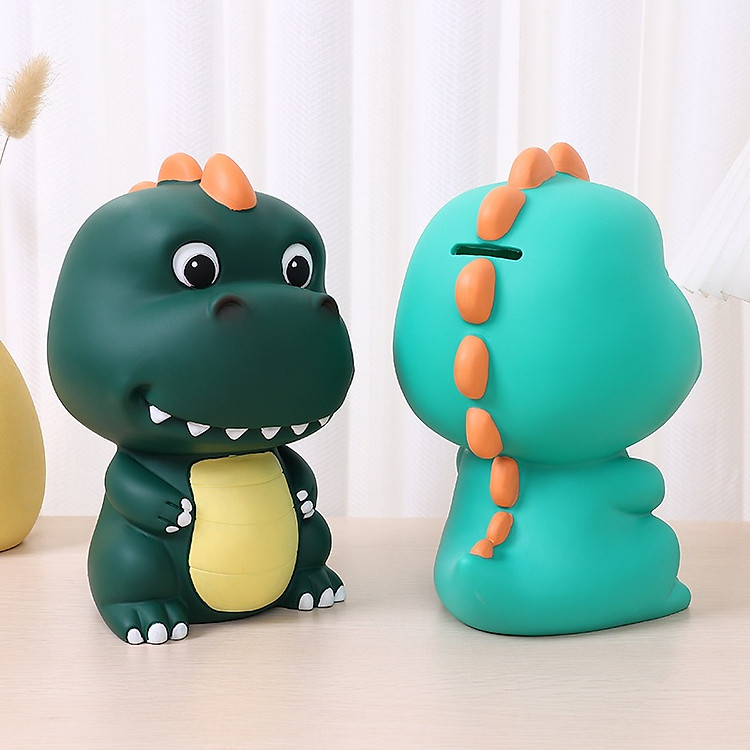 Ống Tiết Kiệm Khủng Long Lớn Heo Đất Trang Trí Quà Tặng - Xanh Nhạt - Ảnh 5