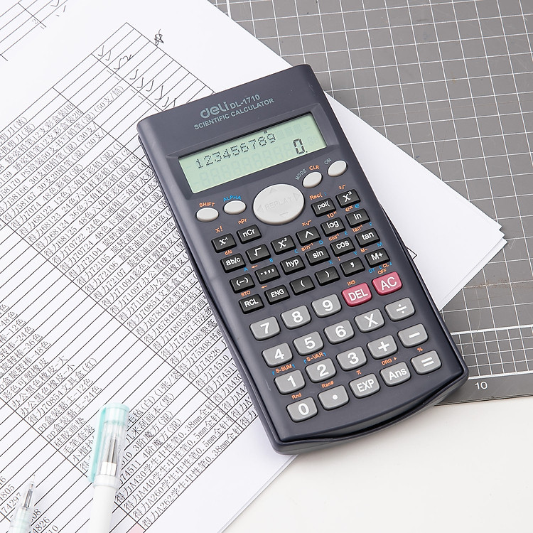 Máy Tính Kỹ Thuật Deli 12 Số (240 Chức Năng) - Đen - Ảnh 3