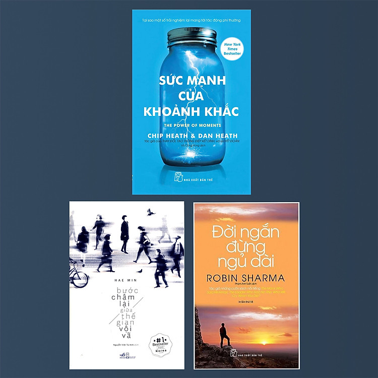 Combo 3 Cuốn Sách :Bước Chậm Lại Giữa Thế Gian Vội Vã + Sức Mạnh Của Từng Khoảnh Khắc + Đời Ngắn Đừng Ngủ Dài ( Những Cuống Sách Giúp Bạn Sử Dụng Thời Gian Một Cách Hiệu Quả Nhất)