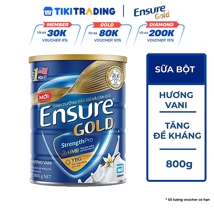 Thực phẩm dinh dưỡng y học Ensure Gold 800g