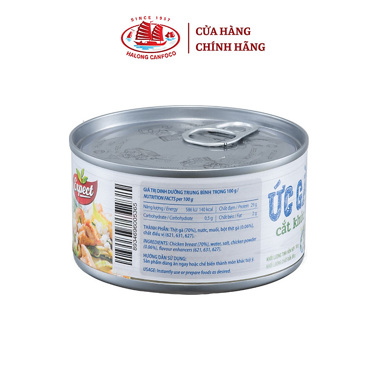 Ức gà cắt khúc - 180g - Đồ Hộp Hạ Long