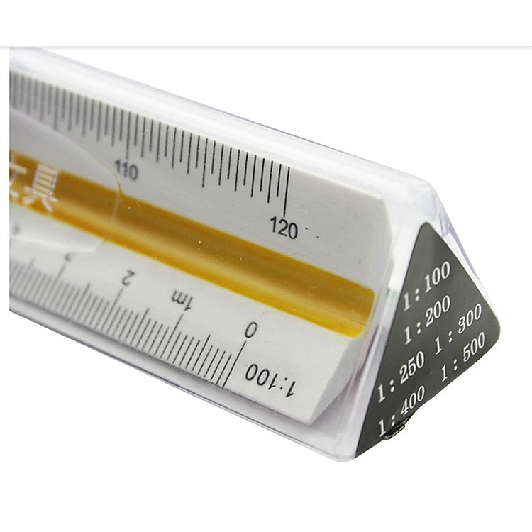 Mitsubishi scale ruler triangle 30cm trigonous scale 1 : 100 1 : 400 1 : 200 deli 8930 scale ruler Engineering Design Paint