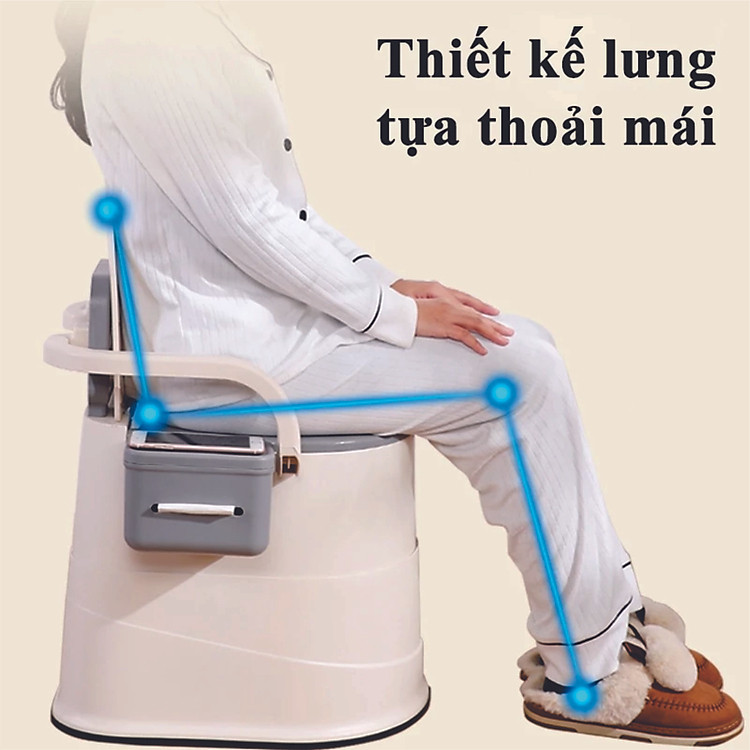 Bồn Cầu Di Động Đa Năng Có Tay Vịn Chính hãng Giá tốt - Hình ảnh 3