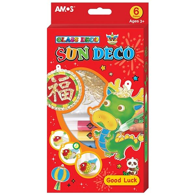 Hộp Màu Vẽ Trang Trí Kính AMOS Glass Deco SD10P6-GL