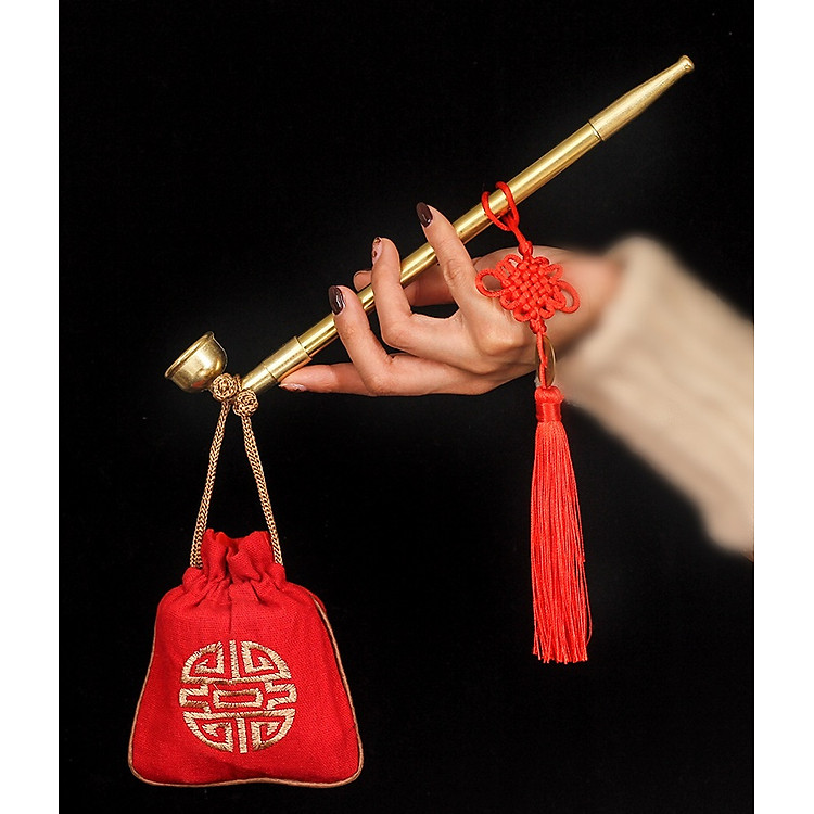 Tẩu thuốc hợp kim đồng Trung Hoa (dài 40 cm) - Ảnh 7