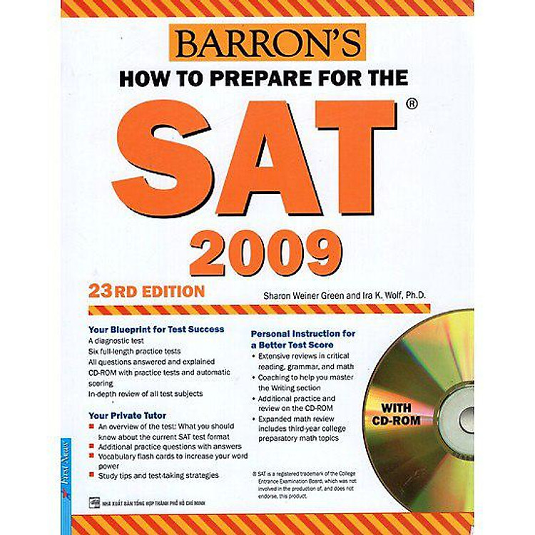 Sách Barron's SAT - 23RD Edition (Kèm 1 CD)
