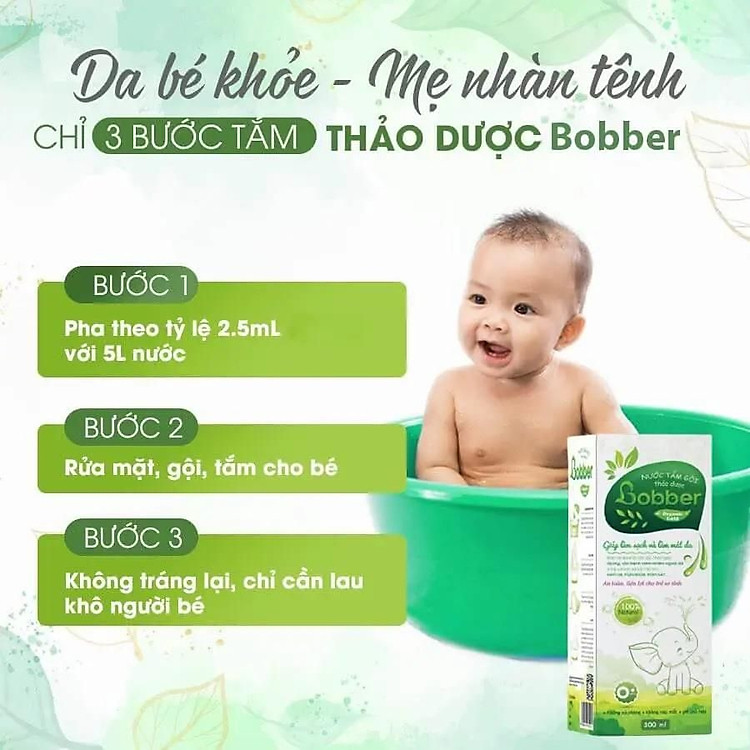 Nước Tắm Gội Thảo Dược Bobber 300ml Chính hãng Ưu đãi - Hình ảnh 4