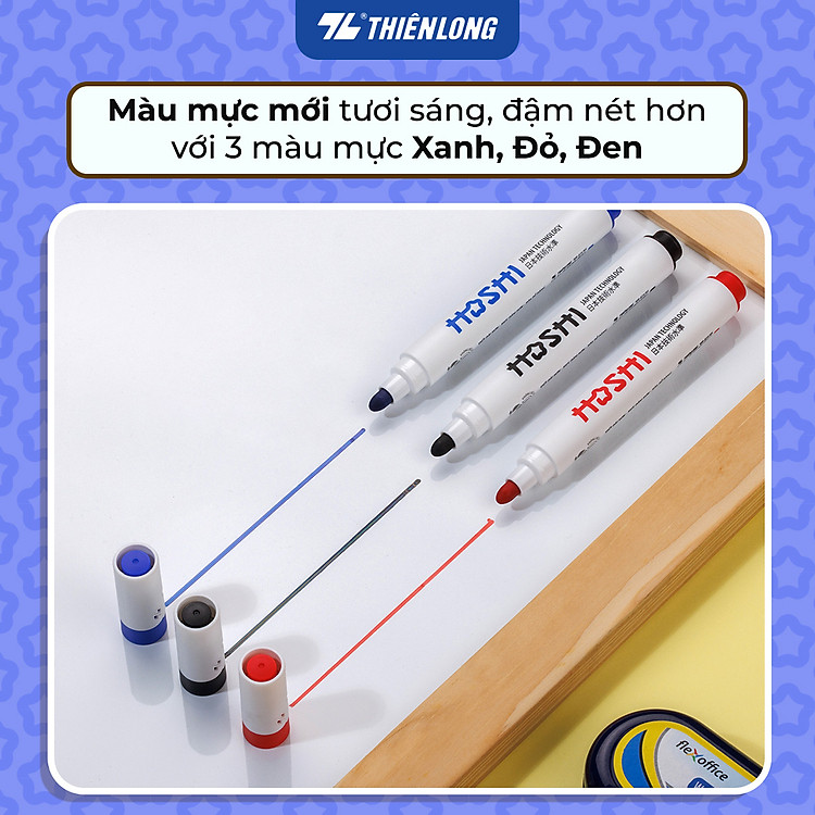 Bút lông bảng Hoshi Thiên Long WB-025/HS - Mực đỏ - Ảnh 4