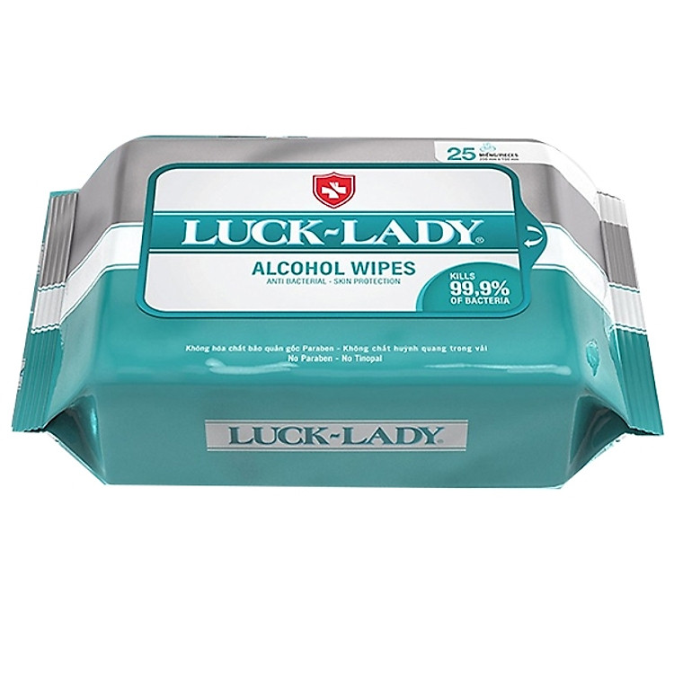 Khăn Ướt Luck Lady Cồn (25 Tờ/Gói)