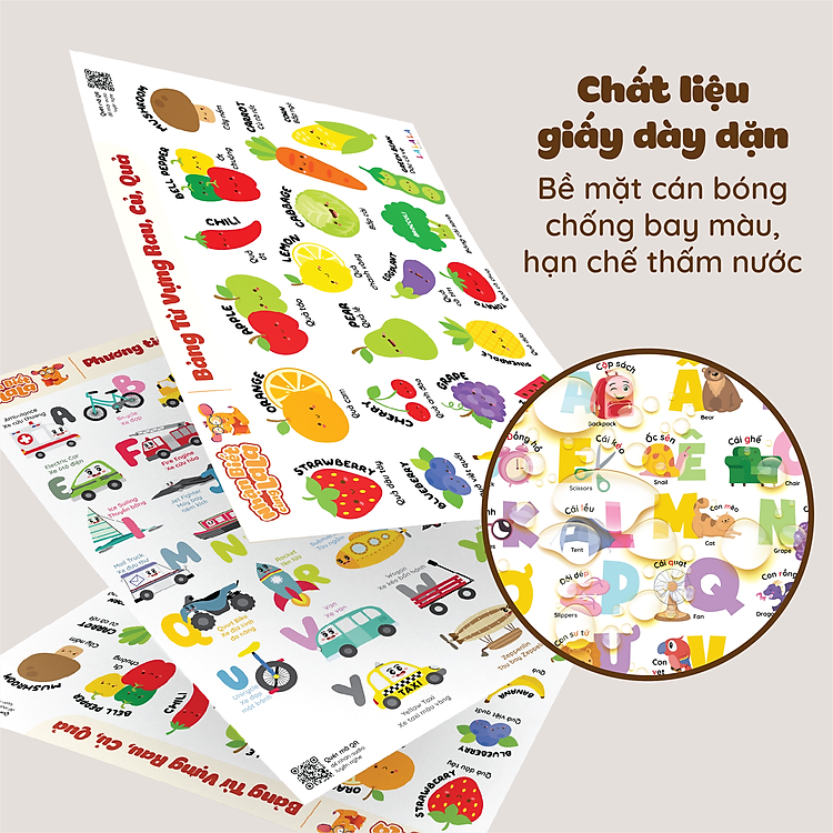 Đồ Chơi Giáo Dục - Poster Song Ngữ Chính hãng Ưu đãi - Hình ảnh 2