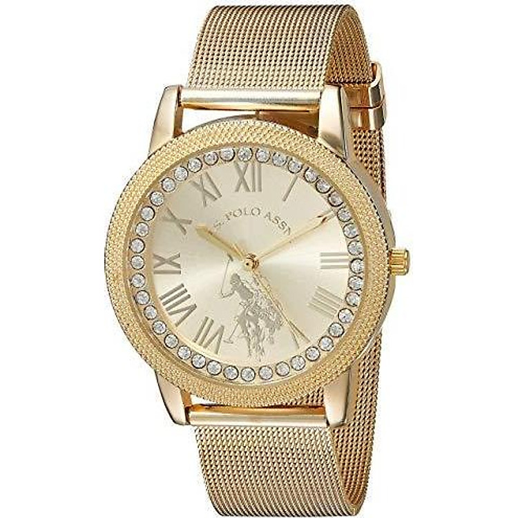 U.S. Polo Assn. Women's Analog-Quartz Watch with Alloy Strap, Gold, 18 (Model: USC40110)