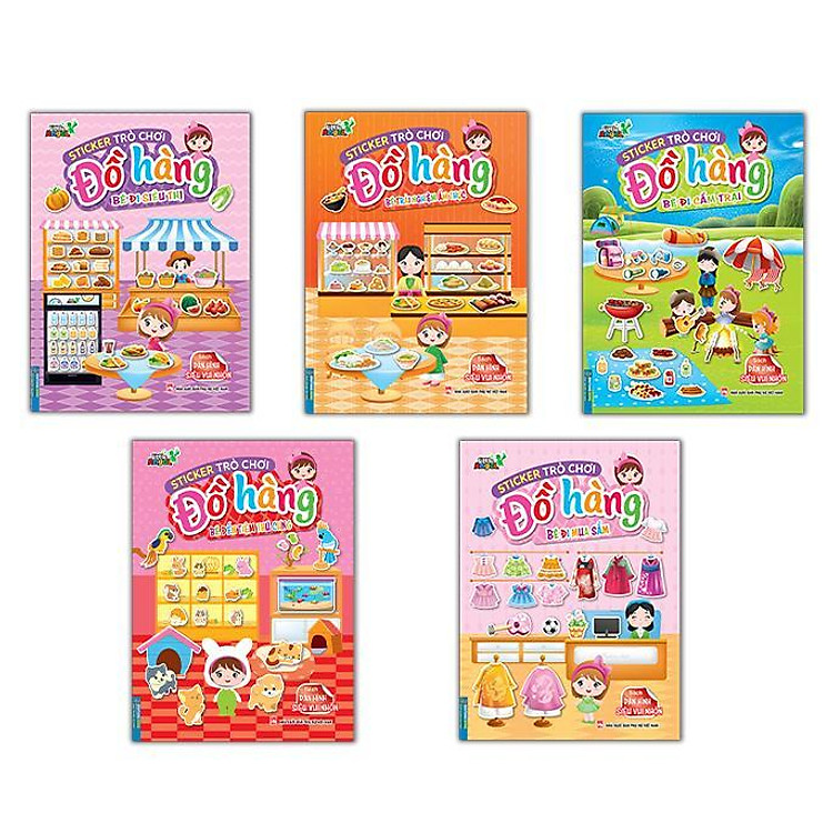 Sticker Trò Chơi Đồ Hàng Bé Đi Siêu Thị, Đến Tiệm Thú Cưng, Đi Mua Sắm, Trải Nghiệm Ẩm Thực, Đi Cắm Trại