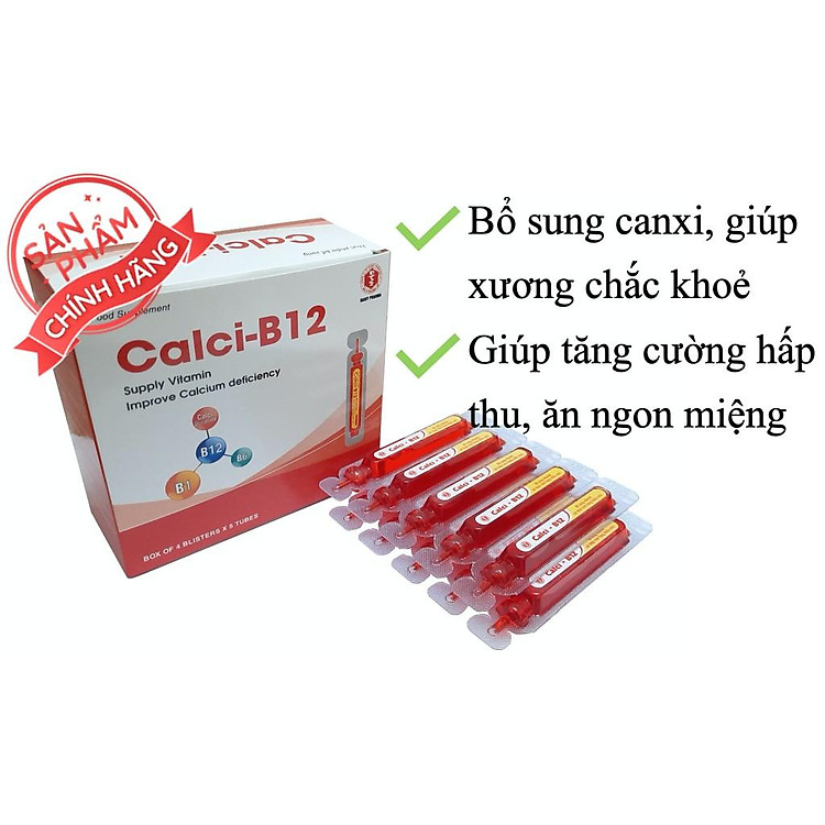 CALCI B12 Đại Uy (Hộp 20 ống nhựa)