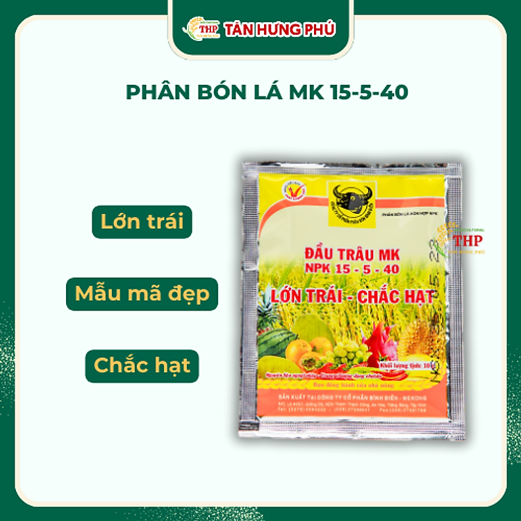 Phân Bón Lá Đầu Trâu MK 15-5-40 - gói 10gam