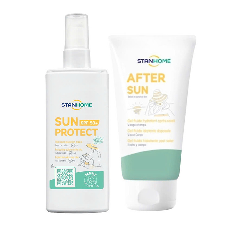 Combo Kem chống nắng Sun Protect SPF50+ 125ml và Kem dưỡng phục hồi sau khi ra nắng After Sun Extra 150ml