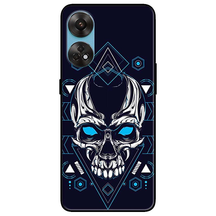 Ốp lưng dành cho Oppo Reno 8T 4G - Reno 8T 5G - Reno 10 5G - Reno 10 Pro 5G - Đầu Lâu Mắt Xanh Dương - Hàng Chính Hãng