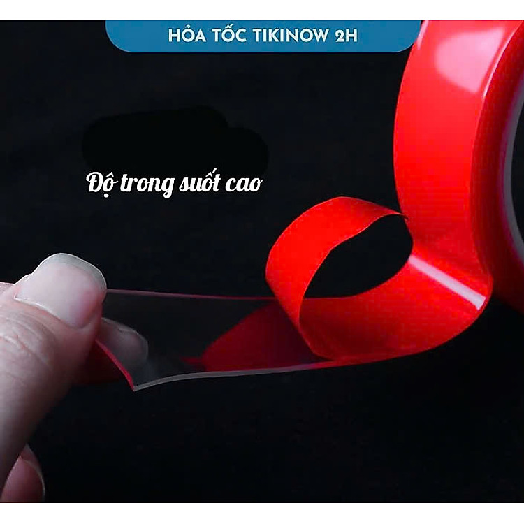 Băng Keo 2 Mặt Nano Đỏ Cường Lực (20mm x 3 mét) - Ảnh 4