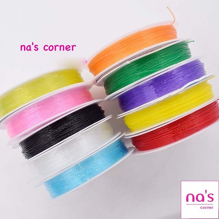 Dây cước thun xỏ vòng xâu vòng cước chun làm vòng tattoo choker, thắt vòng đan dây xỏ chuỗi