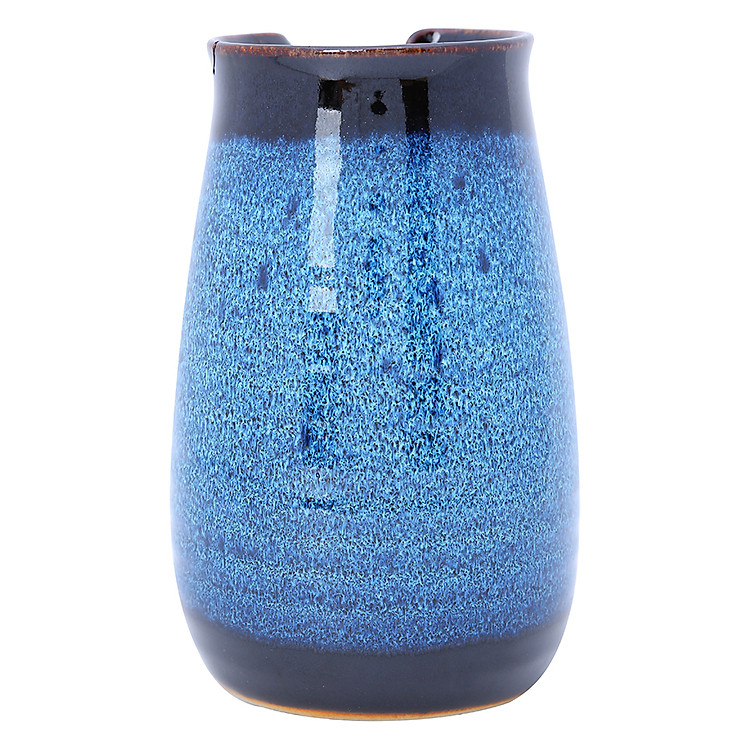 Lọ Hoa Xẻ Miệng S1 Đông Gia - Men Xanh Sóng Biển - Ảnh 2