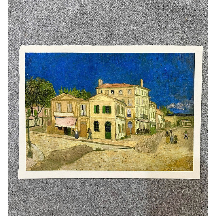 Tranh in giấy dó - Tranh chân dung tự hoạ Van Gogh in trên giấy dó thủ công