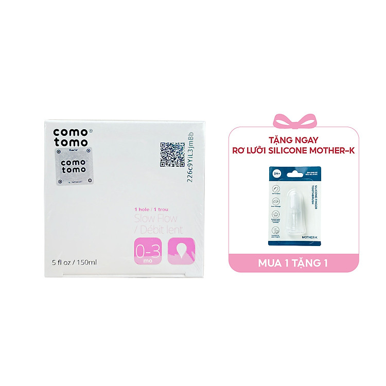 Bình sữa silicone Comotomo 150ml - Hồng Chính hãng Ưu đãi - Hình ảnh 5