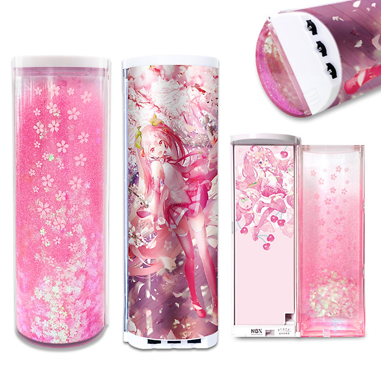 Hộp bút đa năng thông minh có kim tuyến có mật khẩu cơ xoay dành cho học sinh rất tiện lợi