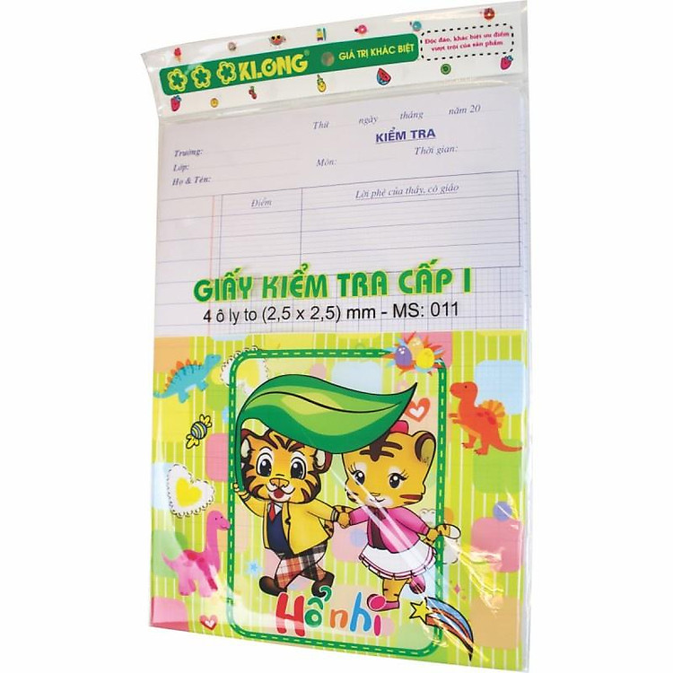 Giấy Kiểm Tra Cấp I 4 Ô Ly (15 tờ) - Ảnh 2