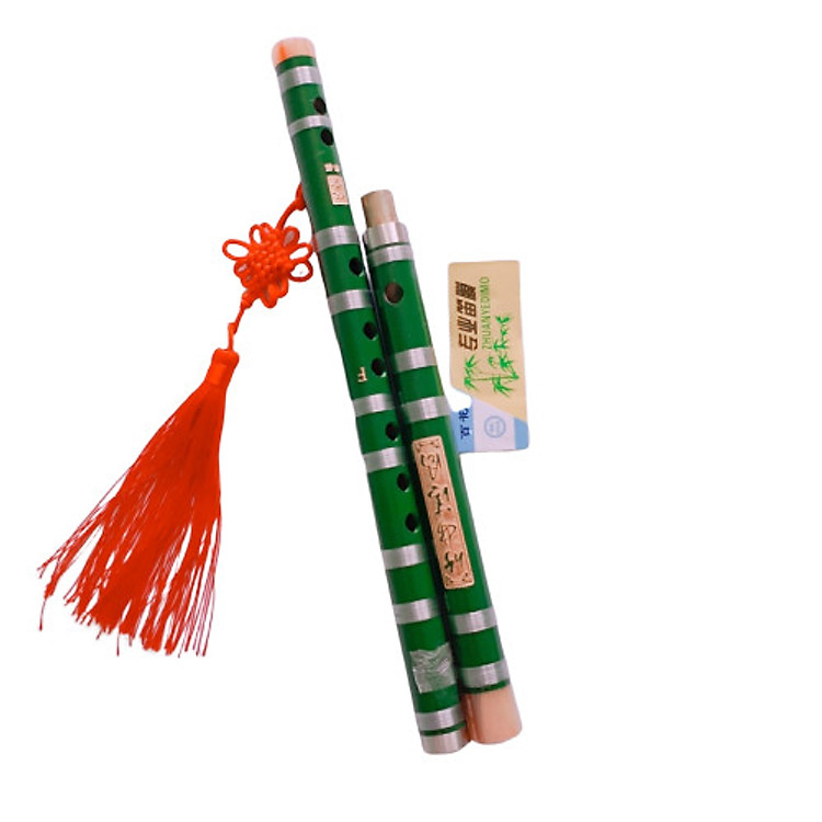 Sáo Dizi Xanh Ngọc Khớp Nối - Tặng Màng Rung Và Dây Treo Sáo