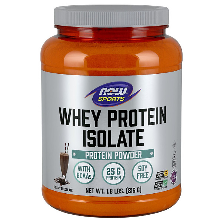 Whey Protein Isolate, Creamy Chocolate Powder | Bổ sung 25g Đạm chất lượng cao có các axit amin chuỗi nhánh (BCAAs) có khả năng hấp thụ nhanh và dễ tiêu hóa dành cho người luyện tập thể thao (Vị Sô-cô-la - 816 gram)